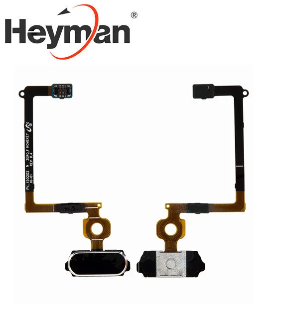 Гибкий кабель Heyman для Samsung G920F Galaxy S6 (Кнопка меню темно синий с пластиком