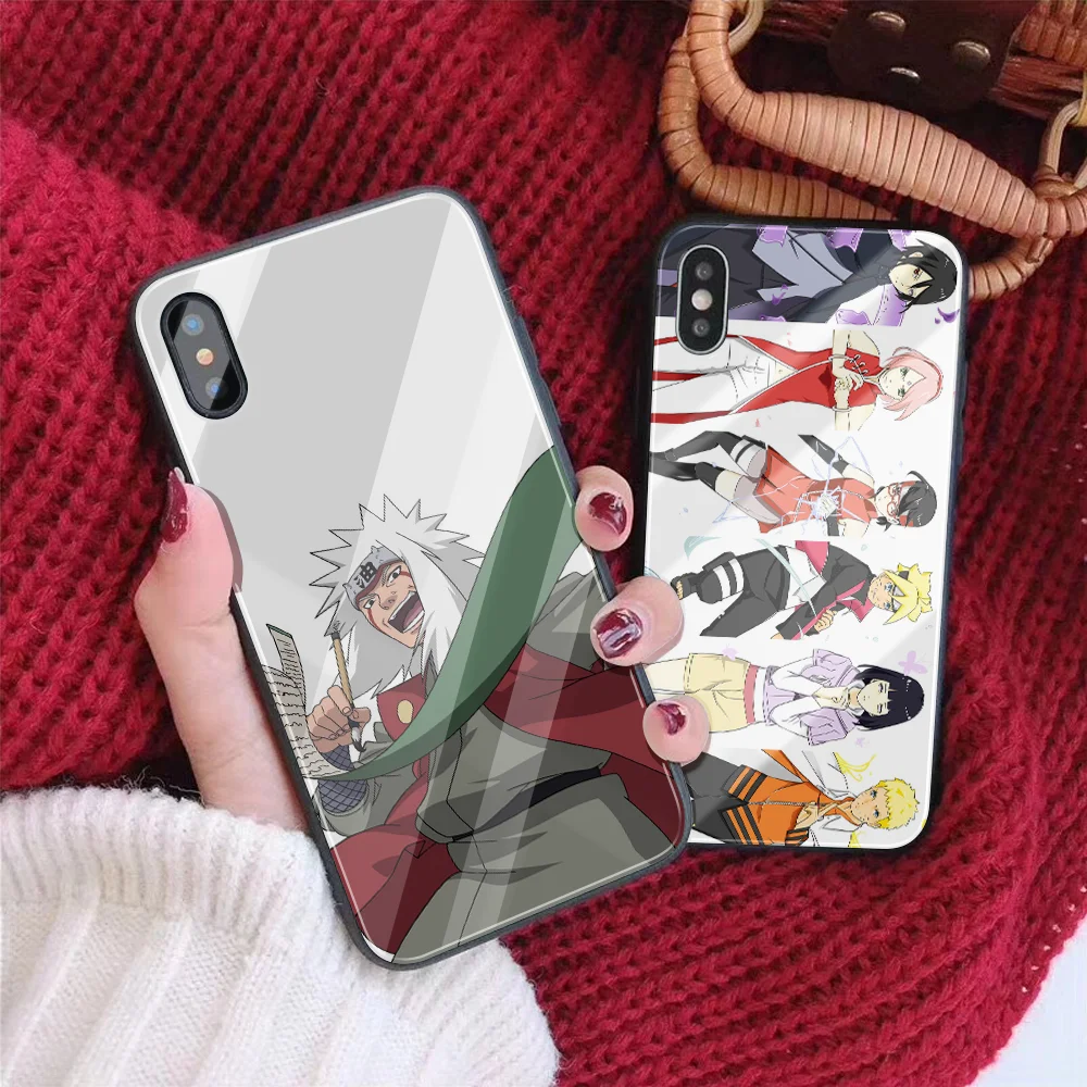 DIY чехол для телефона для iPhone 7 8 6 S Plus Капа закаленное стекло Наруто ниндзя Хокаге индивидуальная крышка телефона для iPhone X XR XS MAX