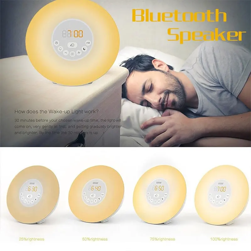 S688 Multi function Intelligent Bluetooth Динамик Красочный будильник Light сенсорный экран TF FM AUX с