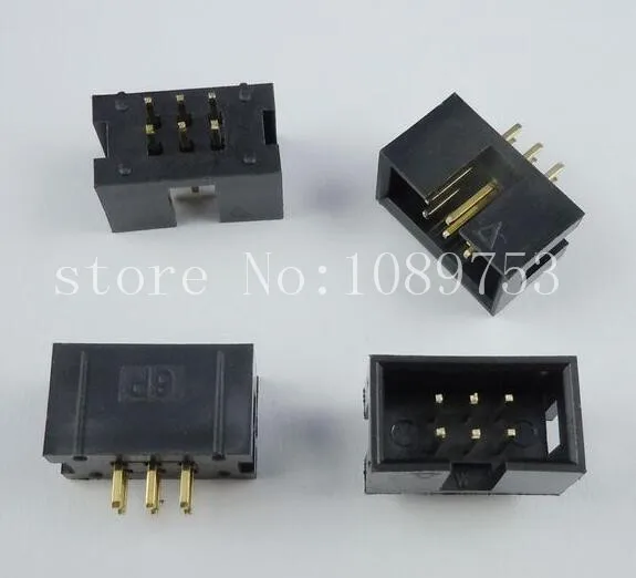 20 шт. IDC Box header DC3 Φ 2x3 6 контактов P 2 54 мм шаг|pitch|pitch pinpitch box |