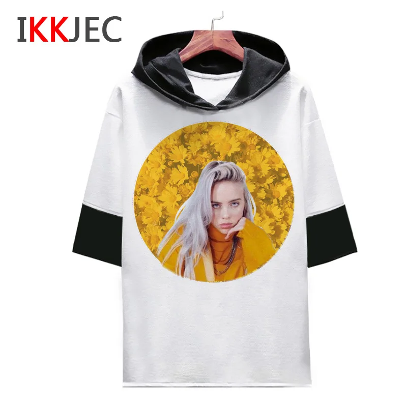 1798 Billie eilish Футболка с принтом, забавные мужские/женские футболки, повседневные футболки, футболка с круглым вырезом, модная летняя уличная одежда в стиле хип-хоп - Цвет: 1798