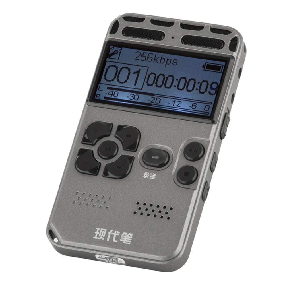 Цифровой диктофон 8 ГБ Диктофон профессиональный стали стерео аудио мини Mp3 player Pen