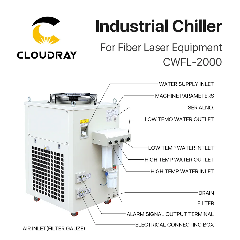 Cloudray S & A CWFL 2000EN 2000AN 2000BN промышленный воздушный водяной охладитель для