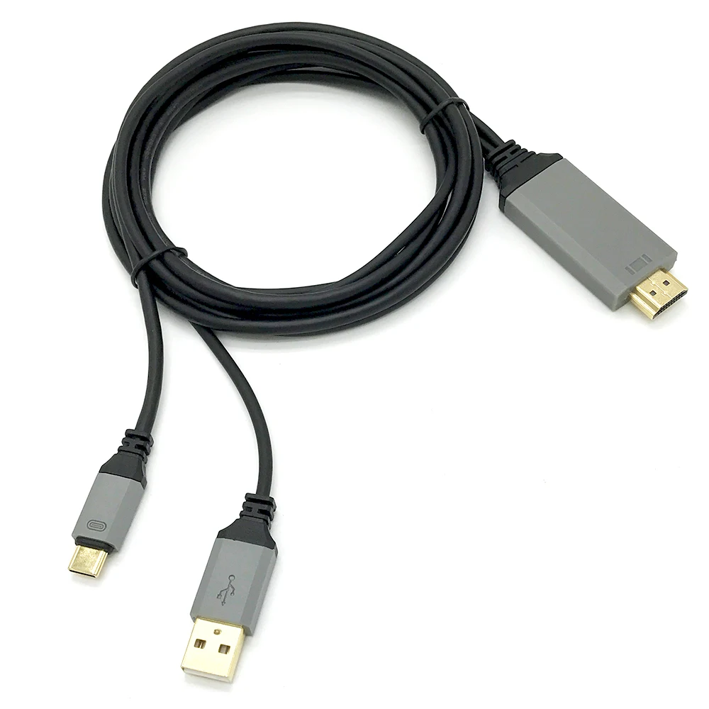3 в 1 USB Type C HDMI кабель конвертер 4K 30 Гц для Macbook Pro (сенсорная панель) 13 15 2016 Smart Power