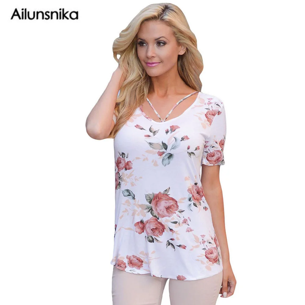 Ailunsnika 2018 летняя мода короткий рукав женская одежда Strappy средства ухода за кожей