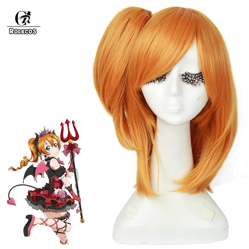 40CM Cosplay wig ROLECOS Love Live косплей волос Маленький Дьявол Косплей головной убор 9 символов Нодзоми тодзё Нико аясе Эли Рин минами Котори ханайо - Цвет: 40CM Cosplay wig