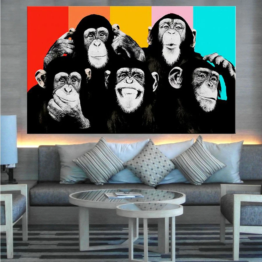 

Thinking monkey family 5D DIY Алмазная картина, Набор для вышивки крестом, полностью квадратная Алмазная вышивка, Алмазная мозаика, рукоделие