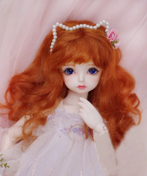 Куклы BJD красные мохеровые парики редиса для 1/3 1/4 1/6 1/8 1/12 DD SD MSD YOSD куклы длинные