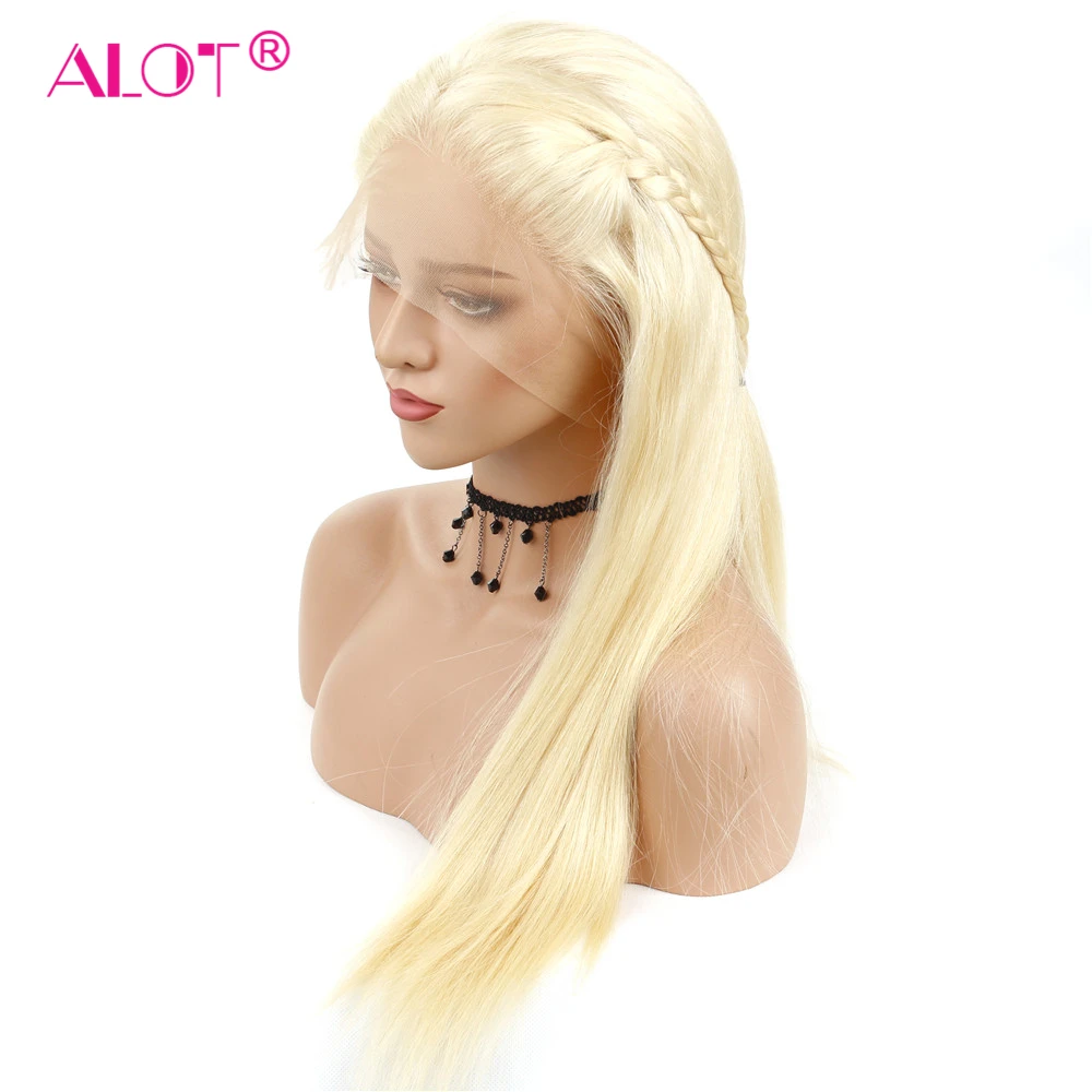 613 Glueless бразильские волосы Remy полный парик шнурка с волосами младенца 150% чистый