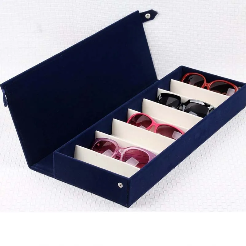 

Jewelry Glasses Eyeglass Sunglasses Storage Case Display Grid Stand Box Holder 8 Slots