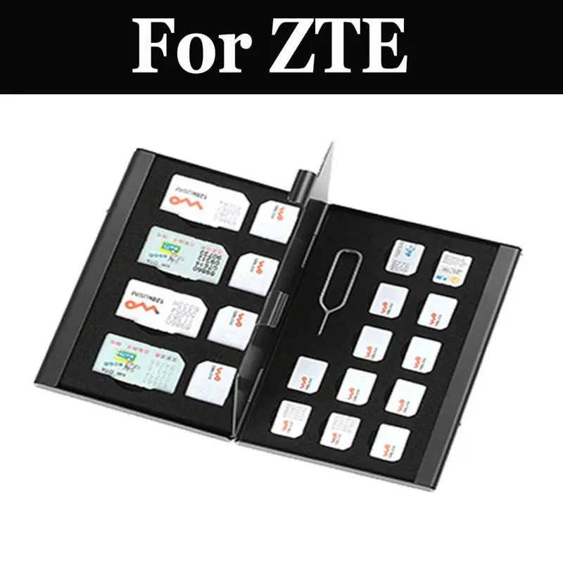 

21 in 1 Aluminum Memory Card Storage For ZTE Nubia M2 M2 Lite My Prague S N1 N2 V18 X Z11 Z17 Z18 Lite mini S Z17S Tempo Go Z10
