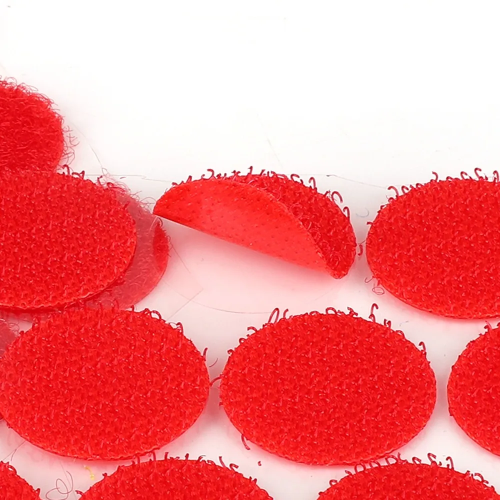 100 пар 20 мм Высококачественная клейкая крепежная лента круглые крючки и петли