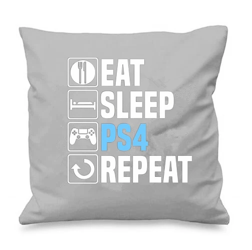 Новинка игровой подарок наволочка с надписью Eat Sleep для PS4 Playstation Repeat Geek забавные