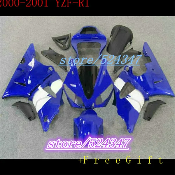 

Hey-2000 2001 YZFR1 blue white Fairings For YZFR1 2000 2001 Fairing Fit For YZF R1 2000 2001 YZF-R1 00 01 for Yamaha