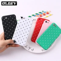 for iphone 11 12 13pro max 7 8plus x xs max soft silicone matte case fundas coque cover dots polka geometric simple heart