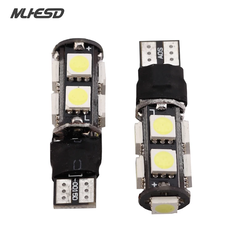 50 шт./лот 194 168 w5w вспышка T10 5050 9 SMD Led ampoule 12 V Авто Indicateur Lumieres Erreur Бесплатная