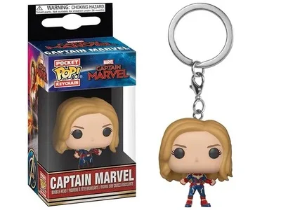 00 CAPTAIN MARVEL FUNKO POP DISNEY Игра престолов История игрушек Аладдин чудо-яд Ститч Халк Тор Локи Драконий шар фигурка брелок с коробкой - Цвет: 00 CAPTAIN MARVEL
