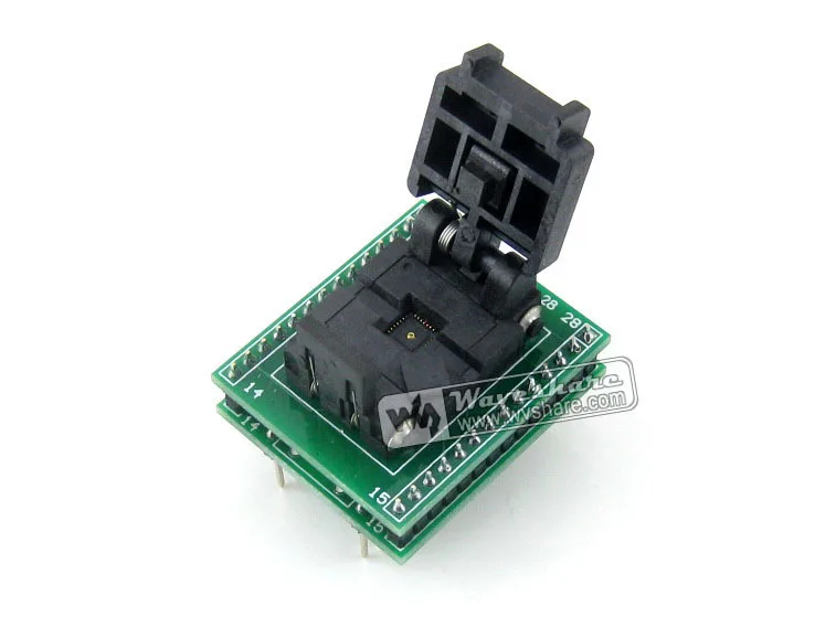 

QFN28 TO DIP28 (A) QFN28 MLF28 MLP28 Plastronics 28QN50K15050 IC Test Socket Programming Adapter 0.5mm Pitch