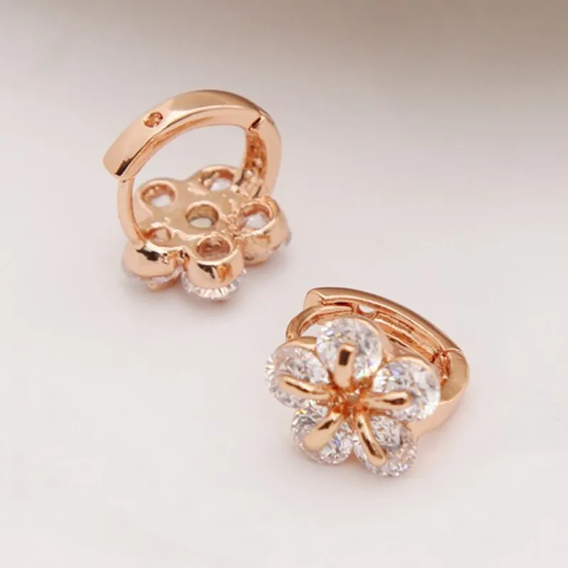 

ZOSHI Brand Vintage Gold Hoop Earrings Wedding ear Jewelry Earrings for Women Wholesale Clear CZ Crystal Earring brincos