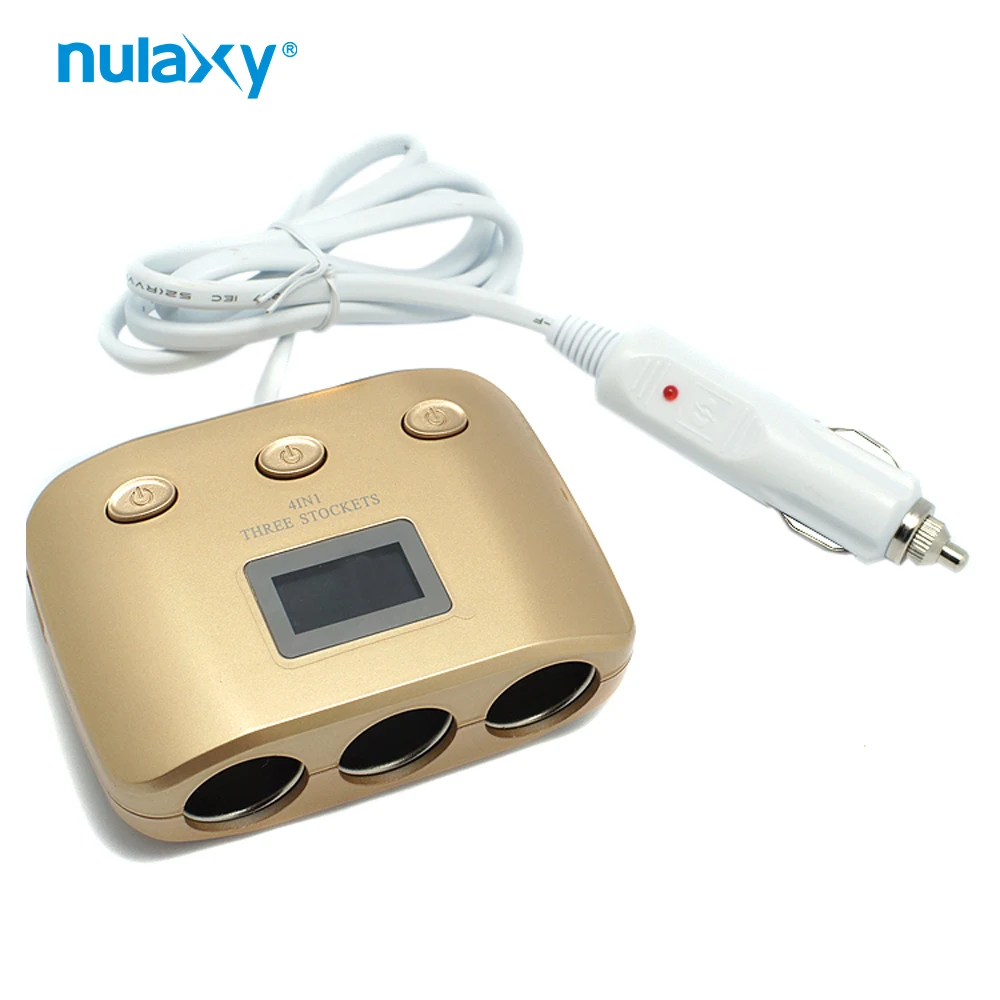 Nulaxy 12 В/24 В 120 Вт 3 способа Авто розетки автомобильный прикуриватель адаптер