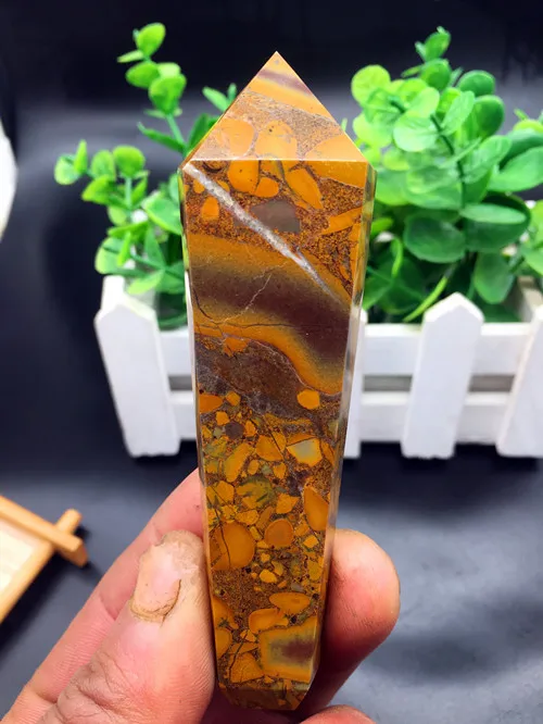 100mm African natural quartz crystal bamboo leaf stone smoking pipe. | Дом и сад