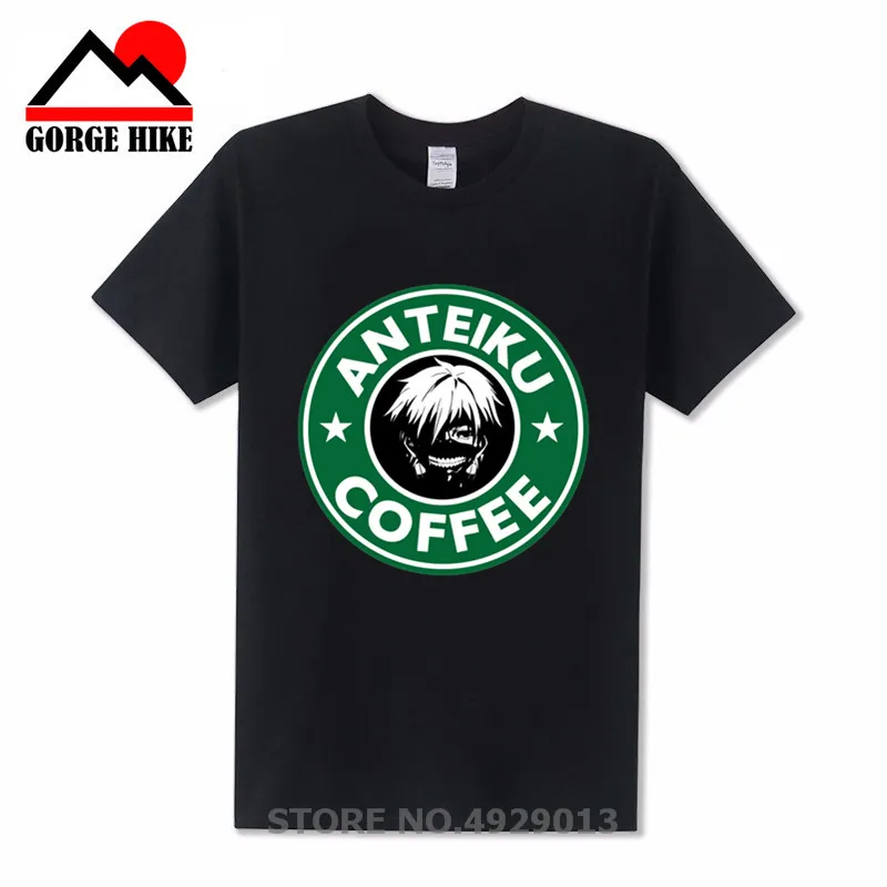 Мужская футболка с принтом крови Anteiku Coffee Tokyo Ghoul зеленые топы Уникальные футболки