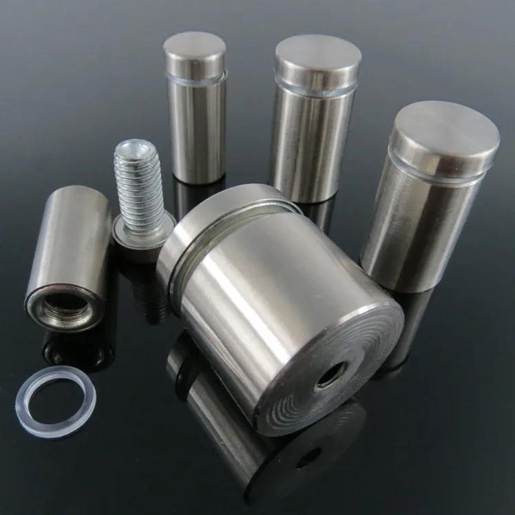 

25mm x 25mm 10pcs Stainless Steel Acrylic Advertisement Fixing Screws Glass Standoff Pin