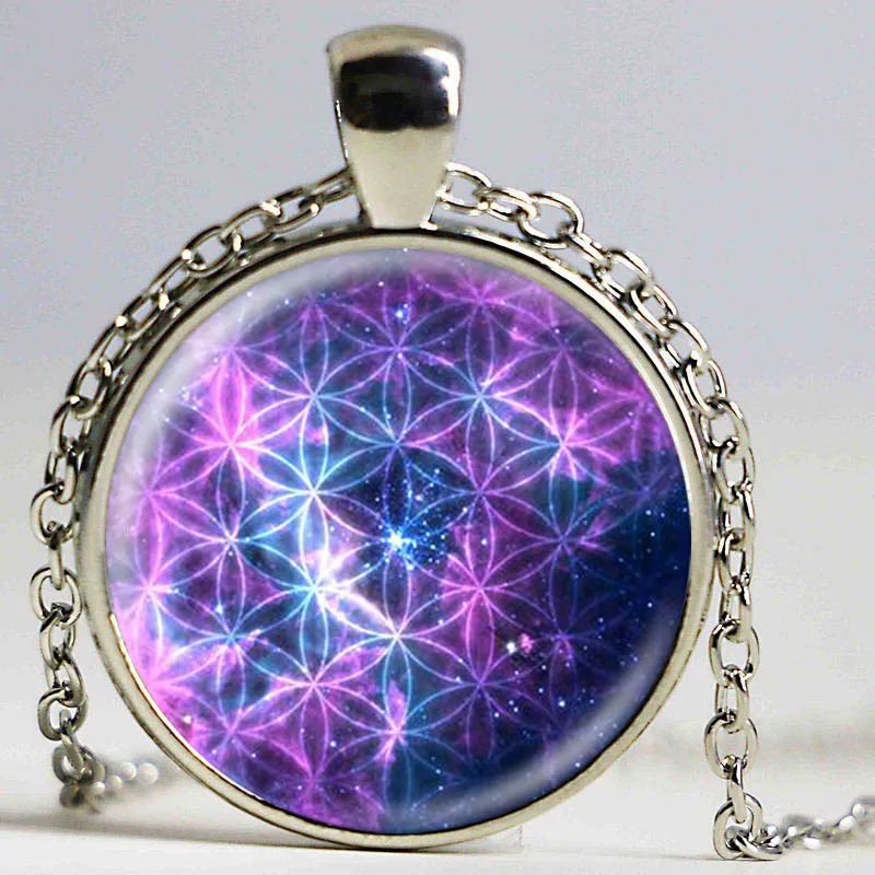 Оптовая продажа фото ожерелье фиолетовая фотография чакры Священная Геометрия
