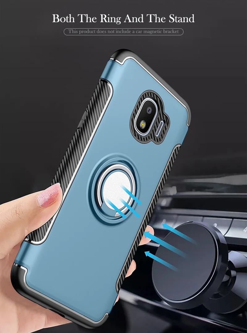 Kinstand Casse For Samsung Galaxy Note 9 8 S10 Lite S9 Plus S8 S7 A6 A9 C8 J7 A8 Star Finger Ring Car Magnet Covers |