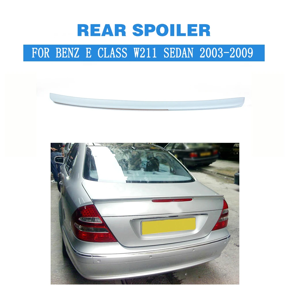Задний спойлер багажника крыло для Benz E класса W211 седан 2003 2009 ПУ Неокрашенный