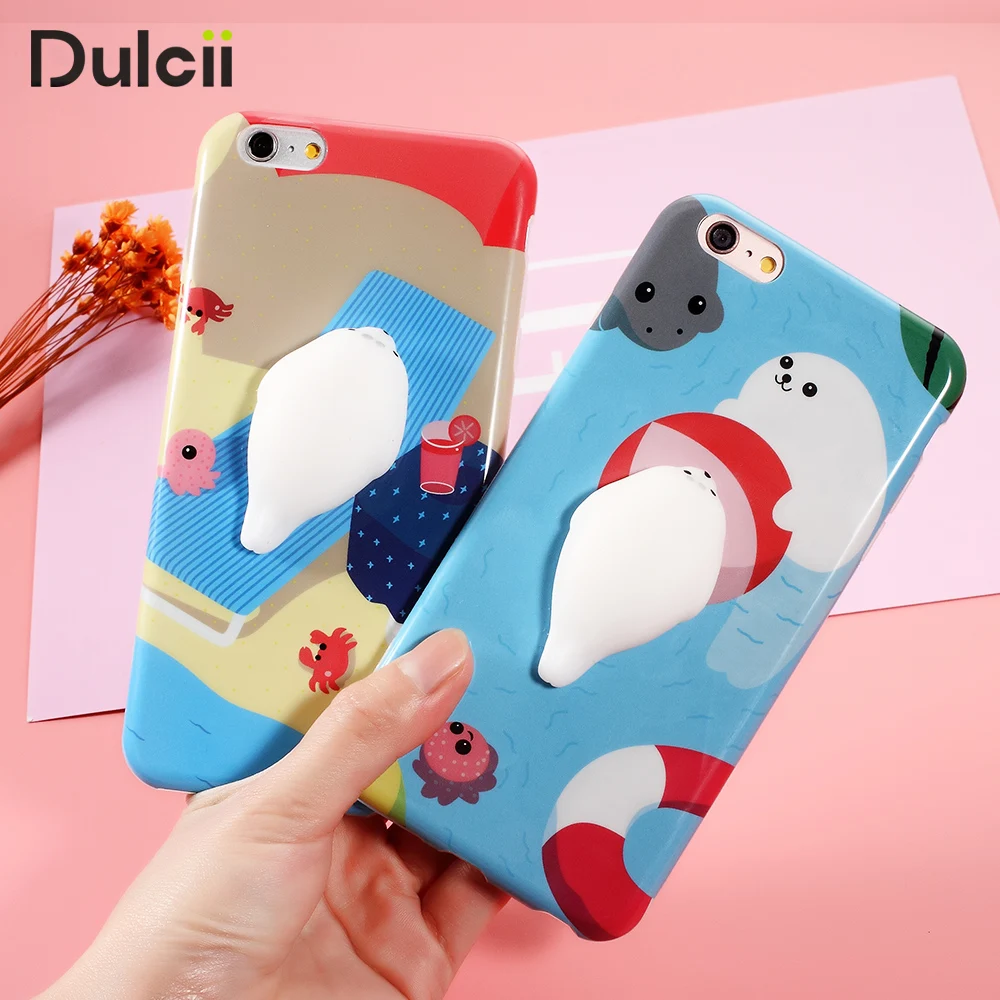 Dulcii Squishy чехол для iPhone 5 5S SE 6 6S 7 8 3D кошка мягкими телефона Plus Celular Coque |