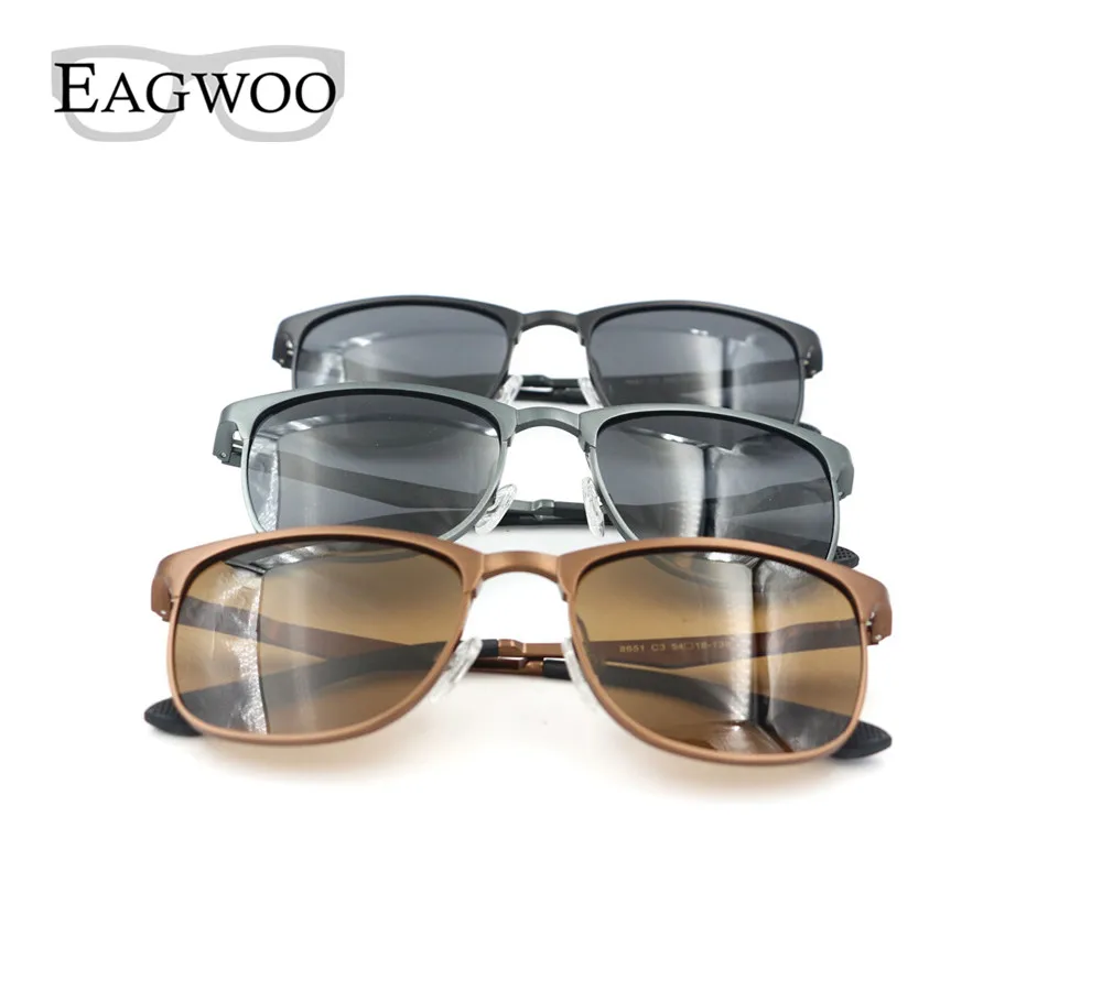 Поляризованные солнцезащитные очки простые тонкие квадратные из алюминиево