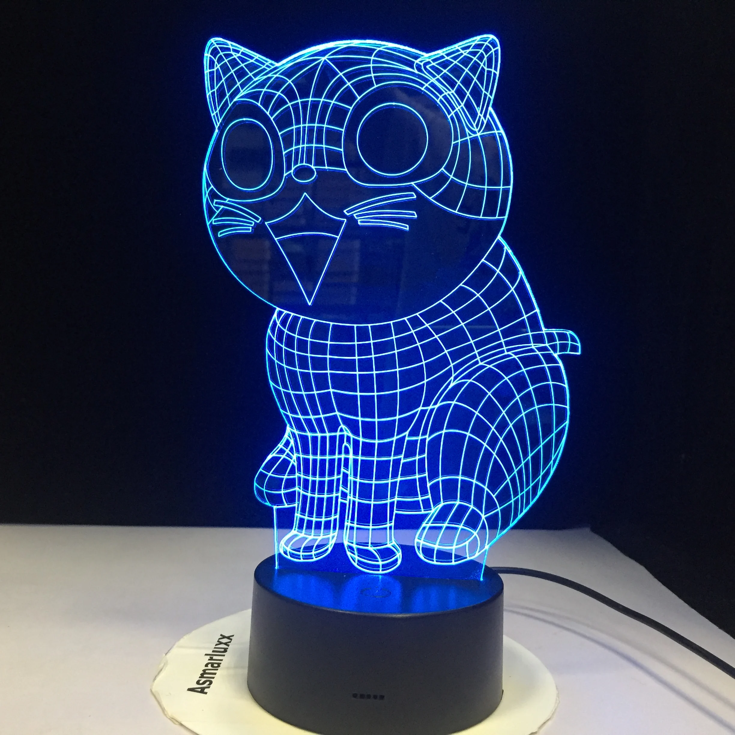 

Cat 3D Night Light Animal Changeable Mood Lamp LED 7 Colors USB 3D Illusion Table Lamp For Home Decorative As Kids Toy Gift