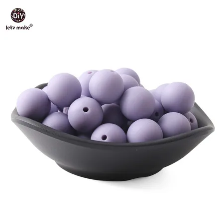 New lilac Давайте сделаем силиконовые бусины 12 мм 10 шт. грубые 4-6 месяцев ПВХ бесплатно Прорезыватель игрушки оптом DIY аксессуары пустышка цепи детский Прорезыватель - Цвет: New lilac
