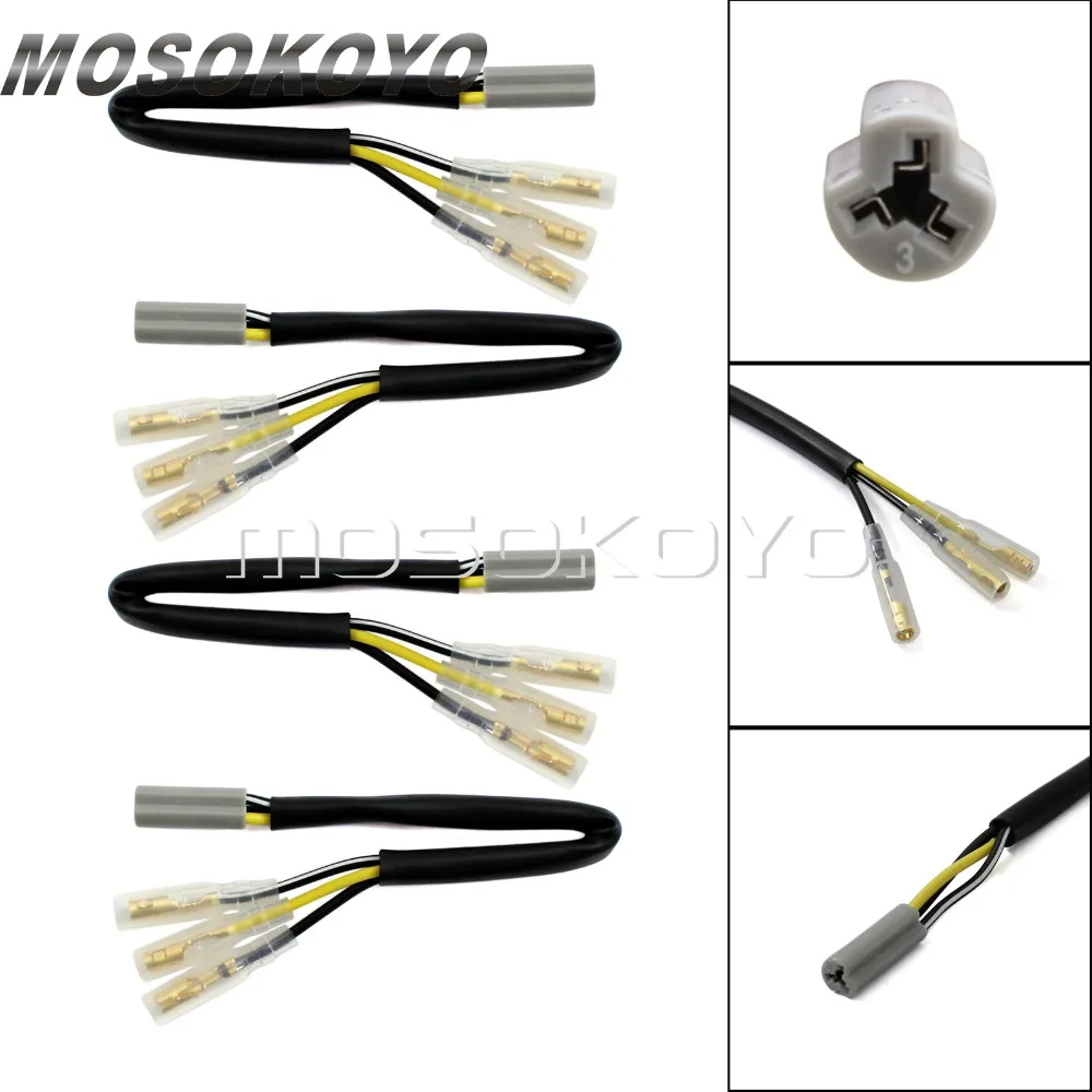 4 шт. разъемы для сигнала поворота мотоцикла Yamaha YZF R6 R6S R1 FZ6R FZ6 FZ 09 2002 2014| |