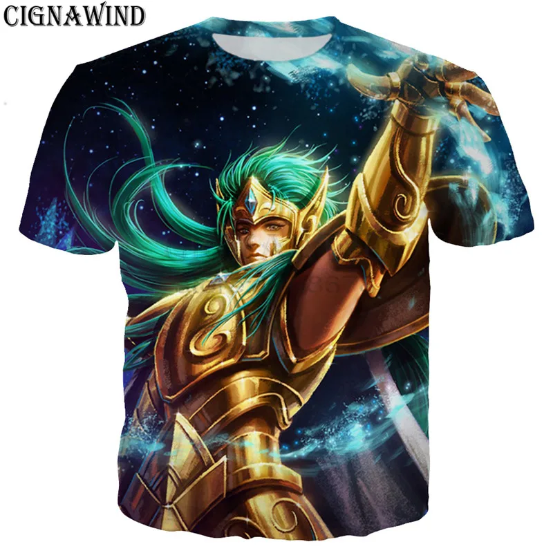 Новое поступление Классический Аниме Saint Seiya Shiryu футболка для мужчин/для женщин 3d Принт футболки Harajuku стиль уличная летние топы - Цвет: 05