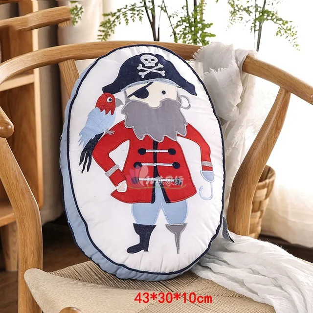 Pirate Pillow 2 шт. ручной работы мультфильм Стёганое одеяло набор детские одеяла покрывало автомобиль поезд покрывало Милая Подушка Наволочка постельный комплект QT002 - Цвет: Pirate Pillow
