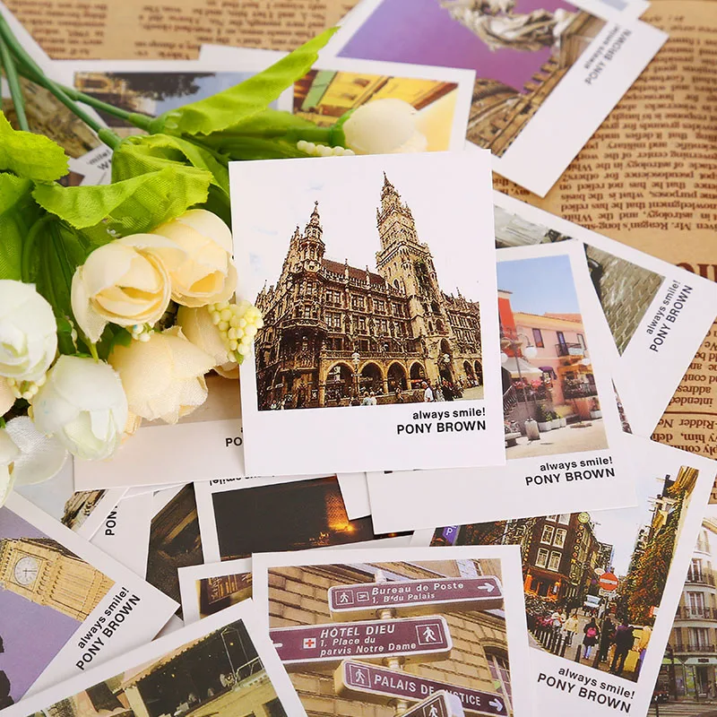 40 шт./лот ретро ЛОМО Европа Виста мини карты сообщений спасибо открытка фестиваль