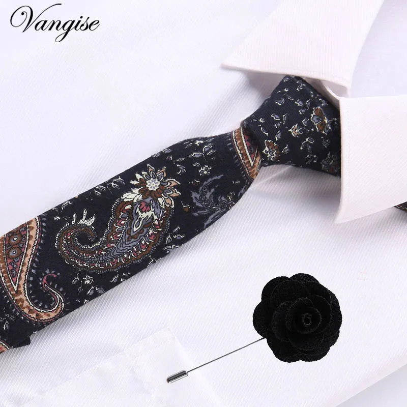

New Arrival Floral Ties Fashion Tie 6cm Blue Necktie Red Wedding Men's Green Purple Silk Neck Tie and pin Set