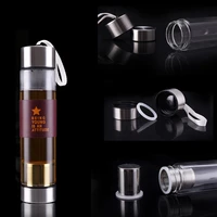 500ml glass water bottle with stainless steel cap