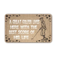 doormat funny door mat entrance floor mat decorative mat non woven fabric machine washable a great golfer lives here the best