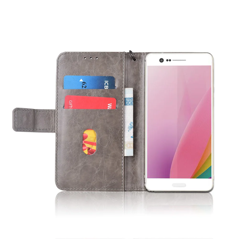 Кожаный чехол книжка с ремешком для Sharp Z3 Fundas 100%|Чехлы-портмоне| |