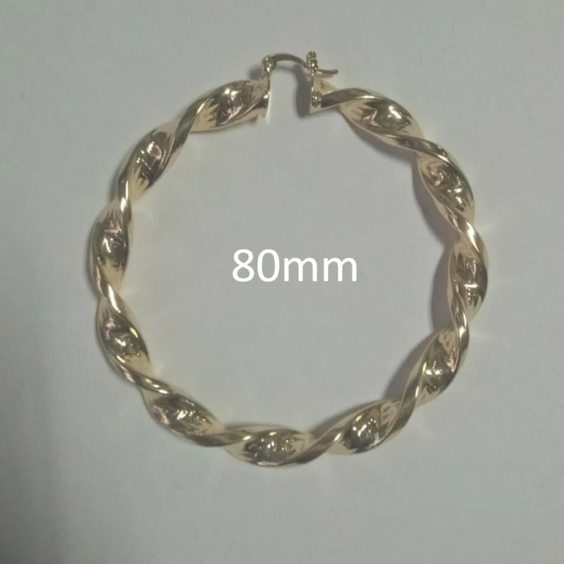 80MM Модная обувь в стиле панк большие металлические защитные чехлы для сидений, сшитые специально для Great Wall серьги в виде колец, для Для женщин ювелирные изделия ZK40 золото Цвет мульти Размеры Pendientes 40/50/60/70/80 мм - Окраска металла: 80MM