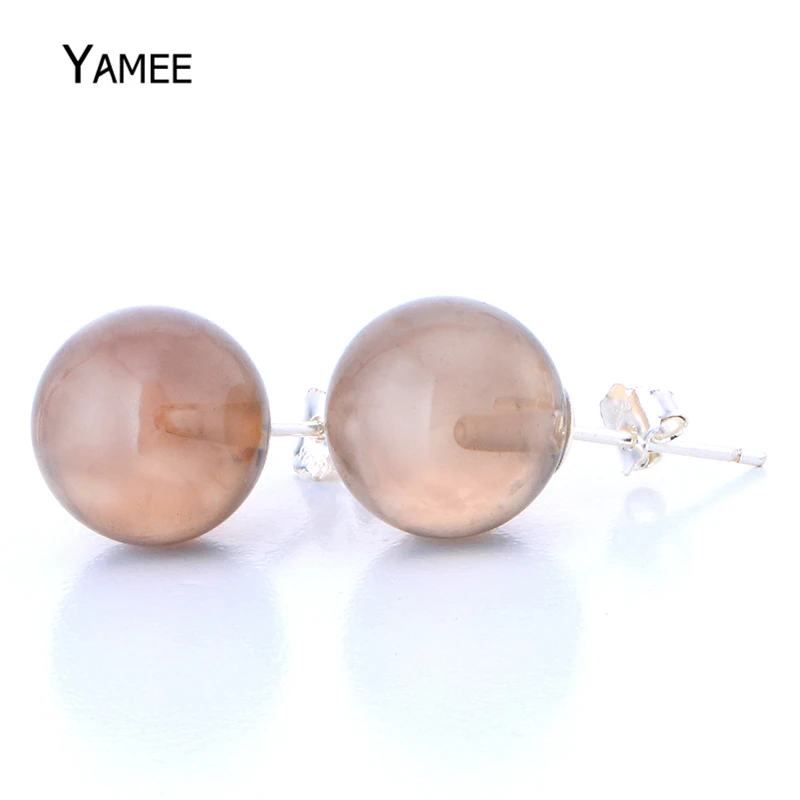 Ями натуральный стразы серьги гвоздики 8 мм/10 мм агат Кристалл Камень Серьги с