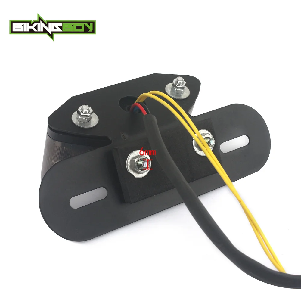 BIKINGBOY 12V 20LED Universal Motorcycle Brake Tail Turn Signal License Plate Integrated Light for Cafe Racer Motorbikes ATV |