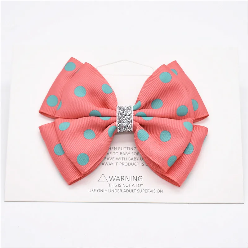 1Pcs Kids Girls Big Solid Ribbon Hair Bow Clips With Large Hairpins Boutique Hairclips Accessories | Детская одежда и обувь