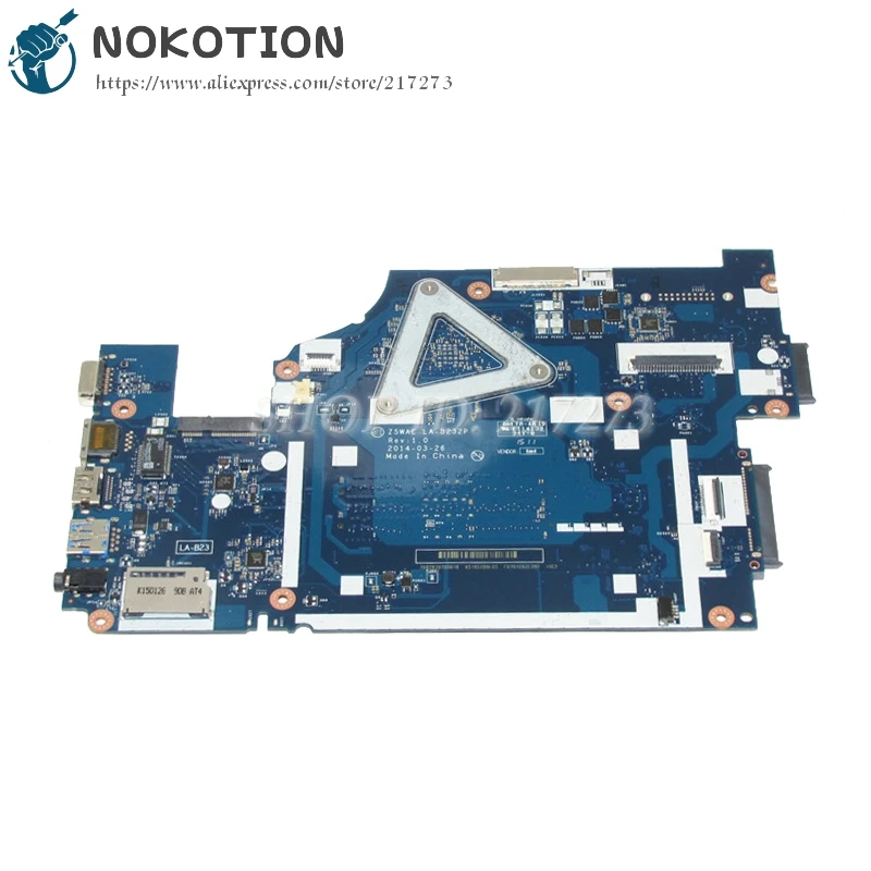 NOKOTION NBMLF11005 NB.MLF11.005 для Acer aspire E5-521 Материнская плата ноутбука Z5WAE LA-B232P DDR3 A8-6410