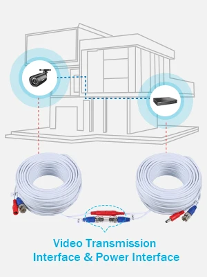ANNKE 4 шт 30 м 100ft CCTV кабель BNC+ DC штекер видео кабель питания для провода AHD камеры и DVR системы видеонаблюдения Аксессуары