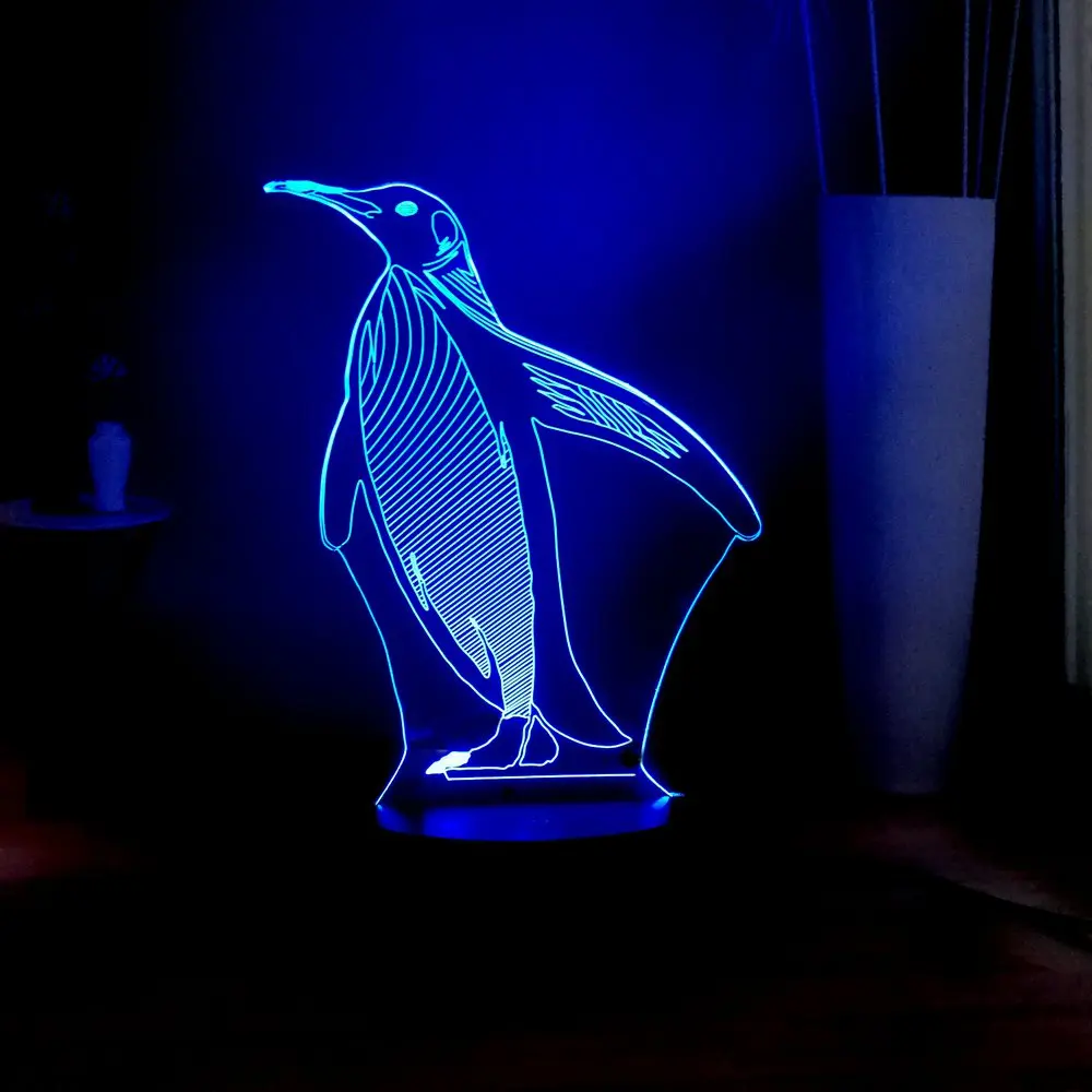 Светодиодная лампа новинка светильник ing Flying Penguin милый Декор для спальни девочек