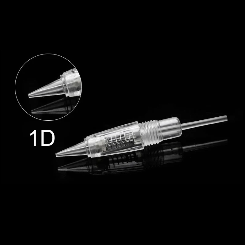 50pcs 1D Картридж для татуировки иглы 8 мм для Charmant машины Cartuchos татуировки для перманентного макияжа бровей Charme Princesse машина ручка - Габаритные размеры: 50pcs 1D
